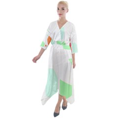 Bird Lover T- Shirtbird T- Shirt (14) Quarter Sleeve Wrap Front Maxi Dress by maxcute