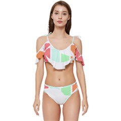 Bird Lover T- Shirtbird T- Shirt (14) Ruffle Edge Tie Up Bikini Set	