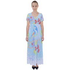 Bird Lover T- Shirtbird T- Shirt (15) High Waist Short Sleeve Maxi Dress by maxcute