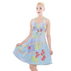 Bird Lover T- Shirtbird T- Shirt (15) Halter Party Swing Dress  by maxcute