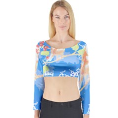 Bird Lover T- Shirtbird T- Shirt (2) Long Sleeve Crop Top by maxcute