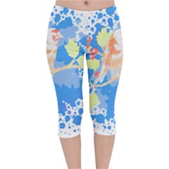 Bird Lover T- Shirtbird T- Shirt (2) Velvet Capri Leggings  by maxcute