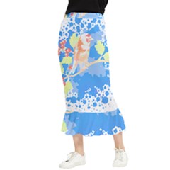 Bird Lover T- Shirtbird T- Shirt (2) Maxi Fishtail Chiffon Skirt by maxcute