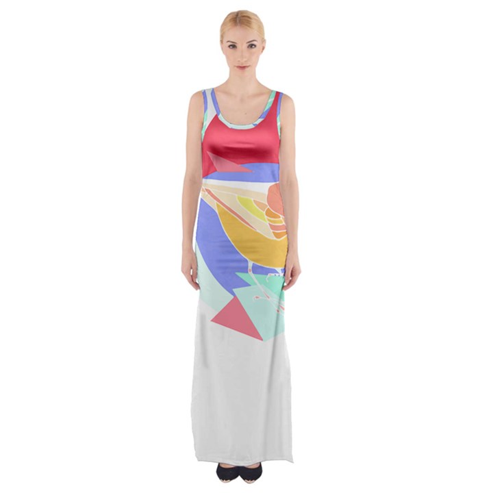 Bird Lover T- Shirtbird T- Shirt (21) Thigh Split Maxi Dress