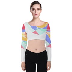 Bird Lover T- Shirtbird T- Shirt (21) Velvet Long Sleeve Crop Top by maxcute