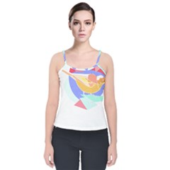 Bird Lover T- Shirtbird T- Shirt (21) Velvet Spaghetti Strap Top by maxcute