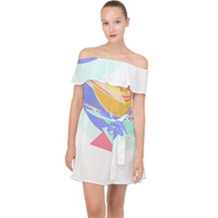 Bird Lover T- Shirtbird T- Shirt (21) Off Shoulder Chiffon Dress by maxcute