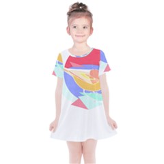 Bird Lover T- Shirtbird T- Shirt (21) Kids  Simple Cotton Dress by maxcute