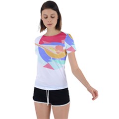 Bird Lover T- Shirtbird T- Shirt (21) Back Circle Cutout Sports Tee by maxcute