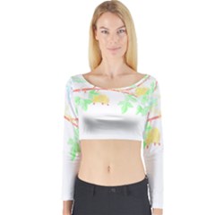 Bird Lover T- Shirtbird T- Shirt (23) Long Sleeve Crop Top by maxcute