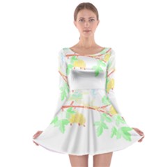 Bird Lover T- Shirtbird T- Shirt (23) Long Sleeve Skater Dress by maxcute