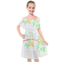 Bird Lover T- Shirtbird T- Shirt (23) Kids  Cut Out Shoulders Chiffon Dress by maxcute