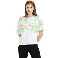 Bird Lover T- Shirtbird T- Shirt (23) One Shoulder Cut Out Tee by maxcute