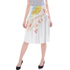 Bird Lover T- Shirtbird T- Shirt (24) Midi Beach Skirt