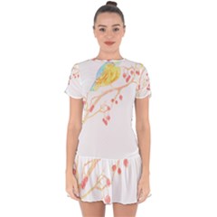 Bird Lover T- Shirtbird T- Shirt (24) Drop Hem Mini Chiffon Dress by maxcute