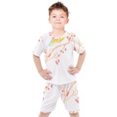 Bird Lover T- Shirtbird T- Shirt (24) Kids  Tee And Shorts Set by maxcute