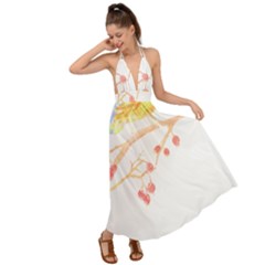 Bird Lover T- Shirtbird T- Shirt (24) Backless Maxi Beach Dress by maxcute