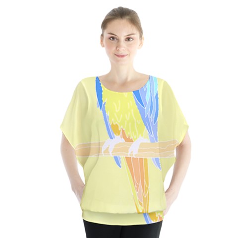 Bird Lover T- Shirtbird T- Shirt (25) Batwing Chiffon Blouse by maxcute