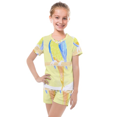 Bird Lover T- Shirtbird T- Shirt (25) Kids  Mesh Tee And Shorts Set by maxcute