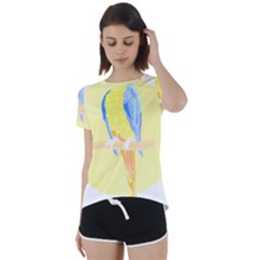 Bird Lover T- Shirtbird T- Shirt (25) Short Sleeve Open Back Tee by maxcute