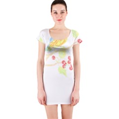 Bird Lover T- Shirtbird T- Shirt (28) Short Sleeve Bodycon Dress by maxcute