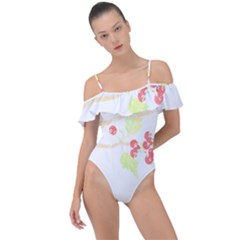 Bird Lover T- Shirtbird T- Shirt (28) Frill Detail One Piece Swimsuit