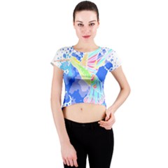 Bird Lover T- Shirtbird T- Shirt (3) Crew Neck Crop Top by maxcute