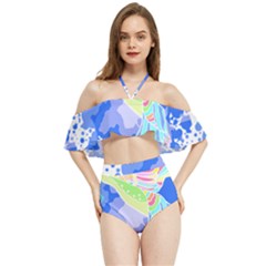 Bird Lover T- Shirtbird T- Shirt (3) Halter Flowy Bikini Set  by maxcute