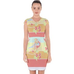 Bird Lover T- Shirtbird T- Shirt (30) Capsleeve Drawstring Dress  by maxcute