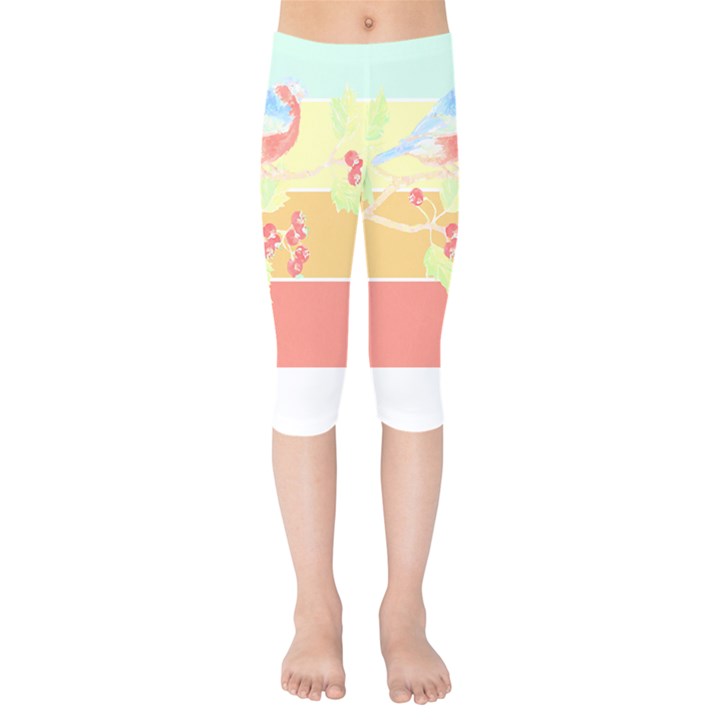 Bird Lover T- Shirtbird T- Shirt (30) Kids  Capri Leggings 