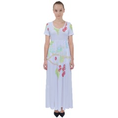 Bird Lover T- Shirtbird T- Shirt (32) High Waist Short Sleeve Maxi Dress by maxcute