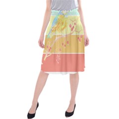 Bird Lover T- Shirtbird T- Shirt (34) Midi Beach Skirt