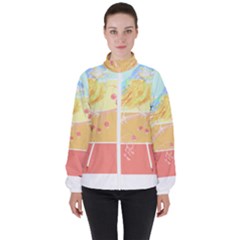 Bird Lover T- Shirtbird T- Shirt (34) Women s High Neck Windbreaker by maxcute