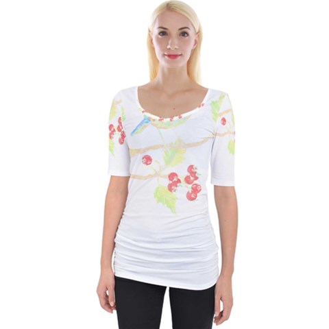 Bird Lover T- Shirtbird T- Shirt (35) Wide Neckline Tee by maxcute