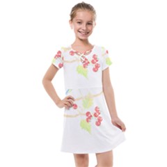 Bird Lover T- Shirtbird T- Shirt (35) Kids  Cross Web Dress by maxcute