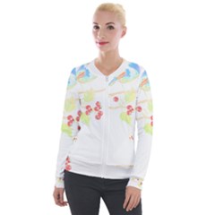 Bird Lover T- Shirtbird T- Shirt (35) Velvet Zip Up Jacket by maxcute