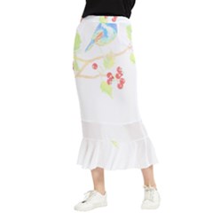 Bird Lover T- Shirtbird T- Shirt (35) Maxi Fishtail Chiffon Skirt by maxcute