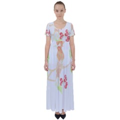 Bird Lover T- Shirtbird T- Shirt (38) High Waist Short Sleeve Maxi Dress by maxcute