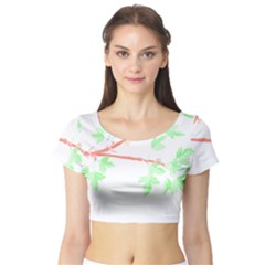 Bird Lover T- Shirtbird T- Shirt (4) Short Sleeve Crop Top by maxcute