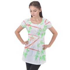 Bird Lover T- Shirtbird T- Shirt (4) Puff Sleeve Tunic Top by maxcute