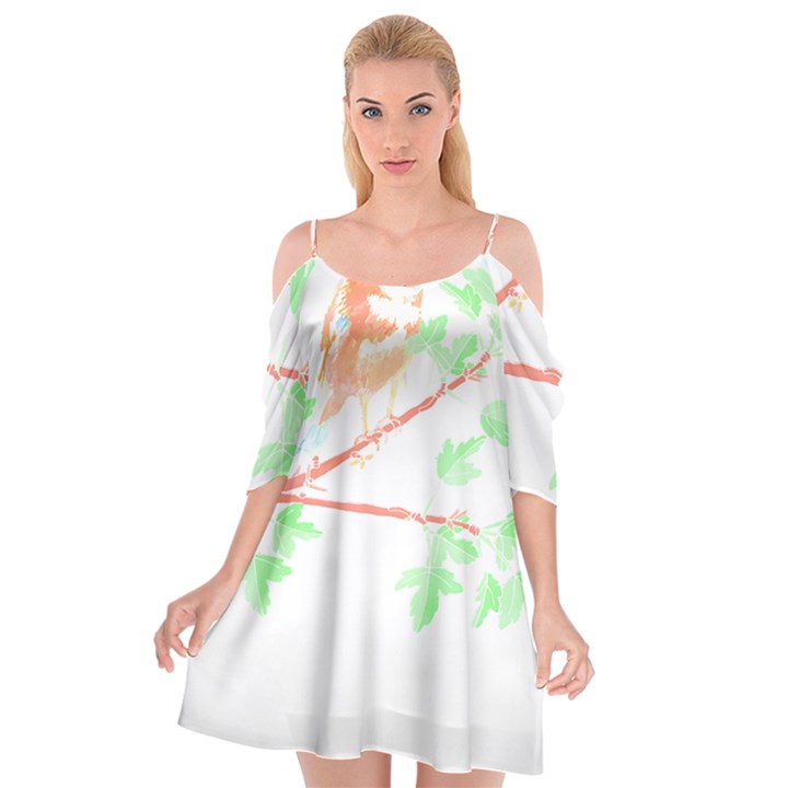 Bird Lover T- Shirtbird T- Shirt (4) Cutout Spaghetti Strap Chiffon Dress