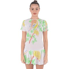 Bird Lover T- Shirtbird T- Shirt (5) Drop Hem Mini Chiffon Dress by maxcute