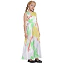 Bird Lover T- Shirtbird T- Shirt (5) Kids  Satin Sleeveless Maxi Dress View3