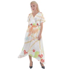 Bird Lover T- Shirtbird T- Shirt (6) Cross Front Sharkbite Hem Maxi Dress by maxcute