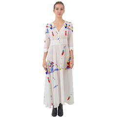 Bird Lover T- Shirtbird T- Shirt (7) Button Up Boho Maxi Dress by maxcute