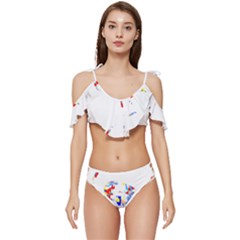 Bird Lover T- Shirtbird T- Shirt (7) Ruffle Edge Tie Up Bikini Set	 by maxcute