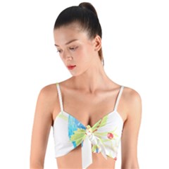 Bird Lover T- Shirtbird T- Shirt (9) Woven Tie Front Bralet