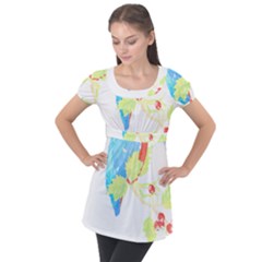 Bird Lover T- Shirtbird T- Shirt (9) Puff Sleeve Tunic Top by maxcute