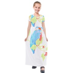 Bird Lover T- Shirtbird T- Shirt (9) Kids  Short Sleeve Maxi Dress by maxcute