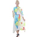 Bird Lover T- Shirtbird T- Shirt (9) Quarter Sleeve Wrap Front Maxi Dress View2